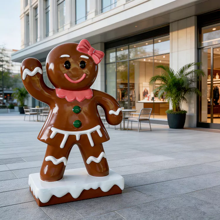 FRP Giant Gingerbread Man Sculpture