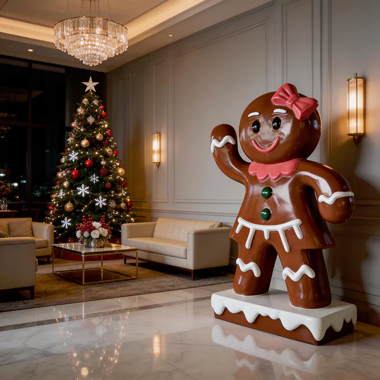 FRP Giant Gingerbread Man Sculpture