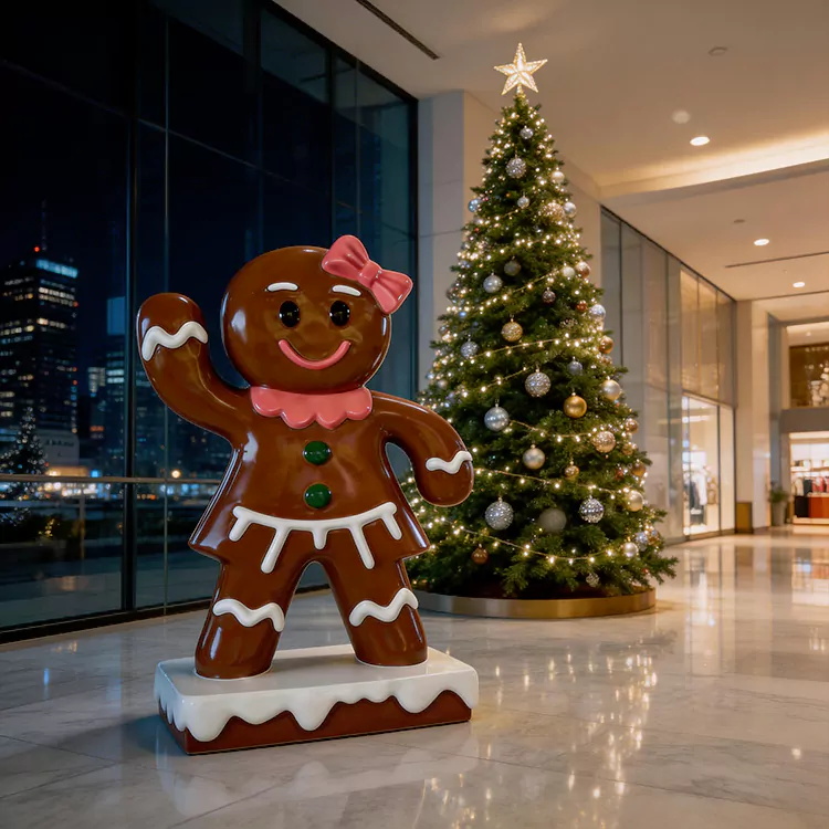 FRP Giant Gingerbread Man Sculpture