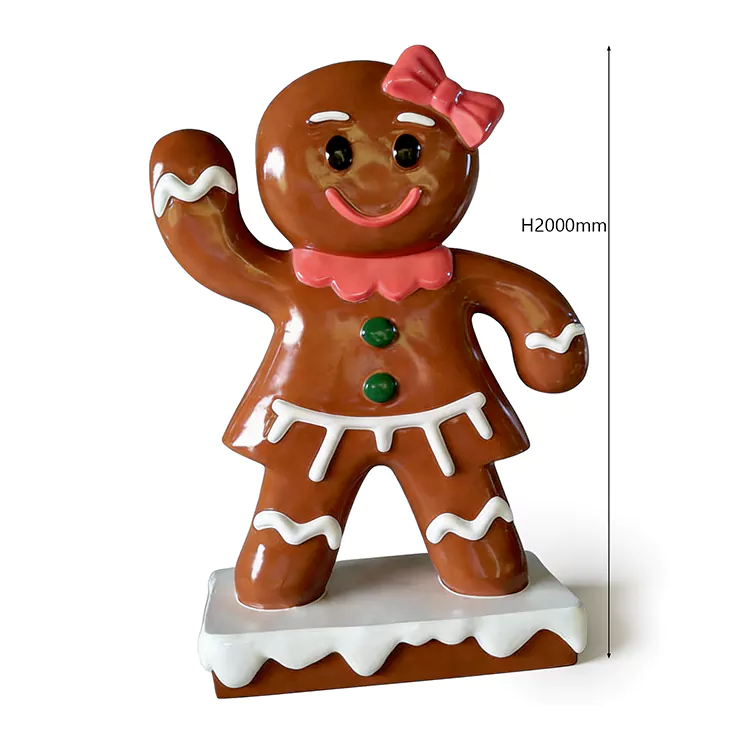 FRP Giant Gingerbread Man Sculpture
